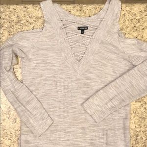 Size small express cold shoulder sweater